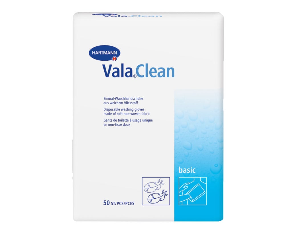 ValaClean basic Waschhandschuhe 50 Stück