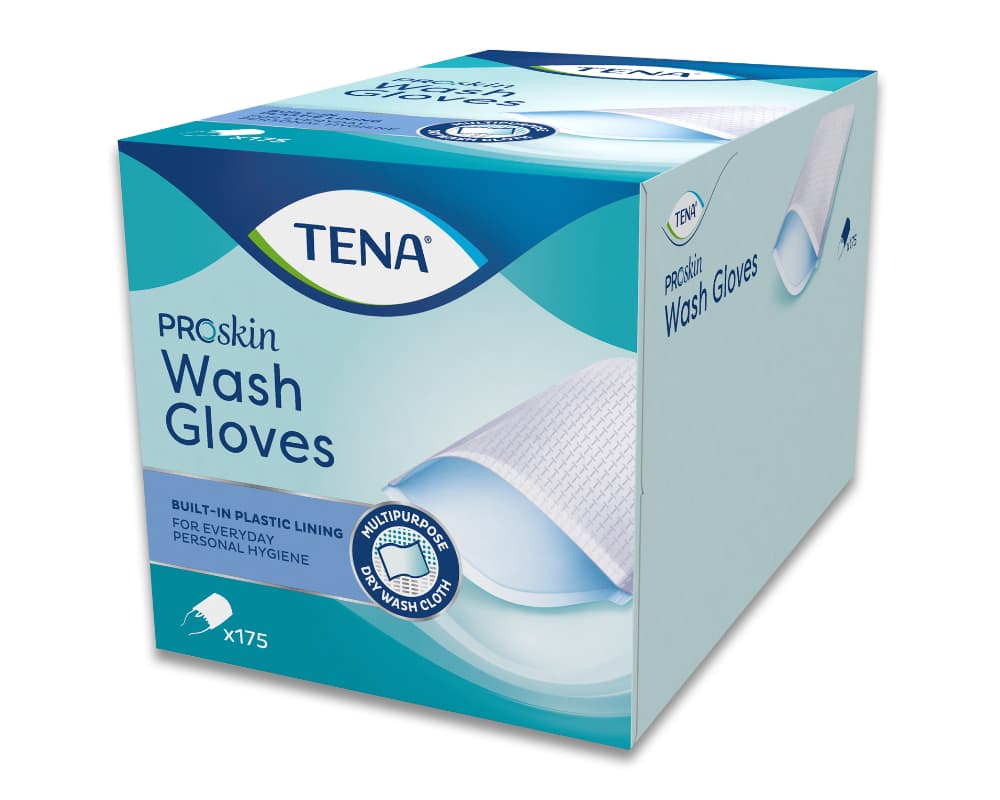 TENA Wash Glove Waschhandschuhe mit Folie