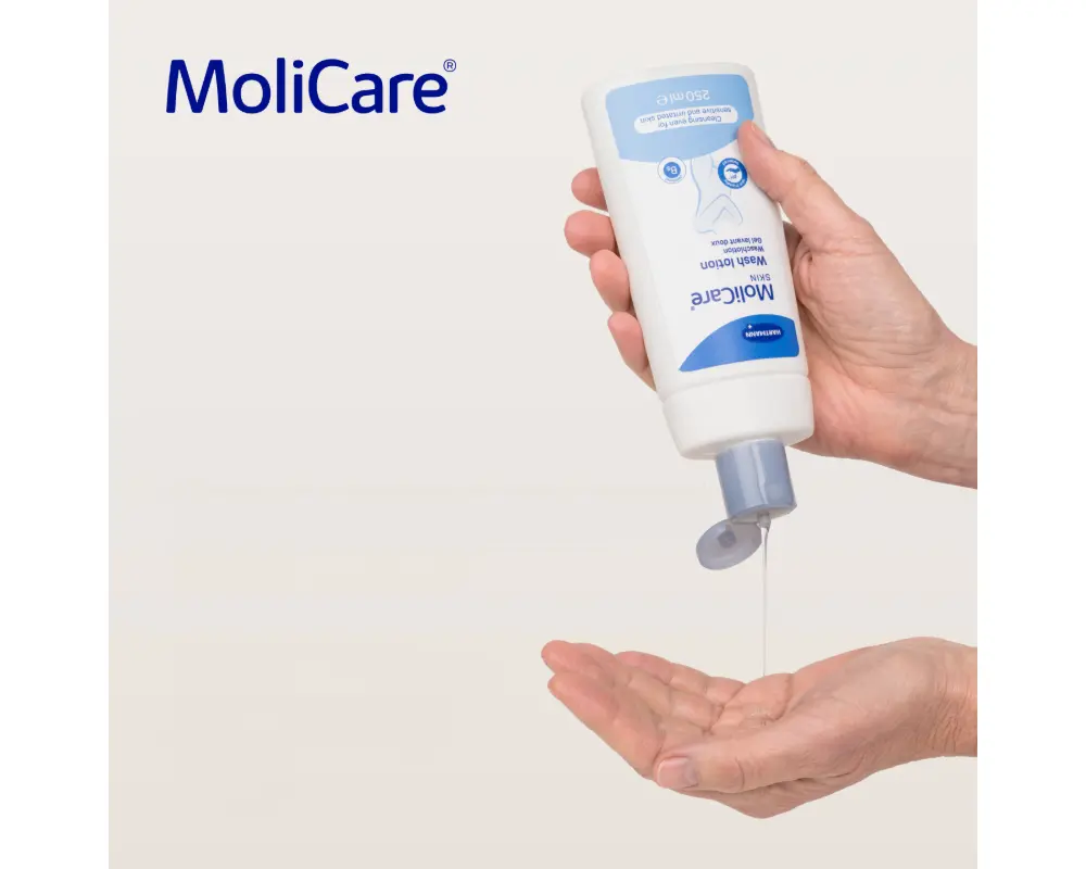 MoliCare Skin Waschlotion Anwendung 250ml